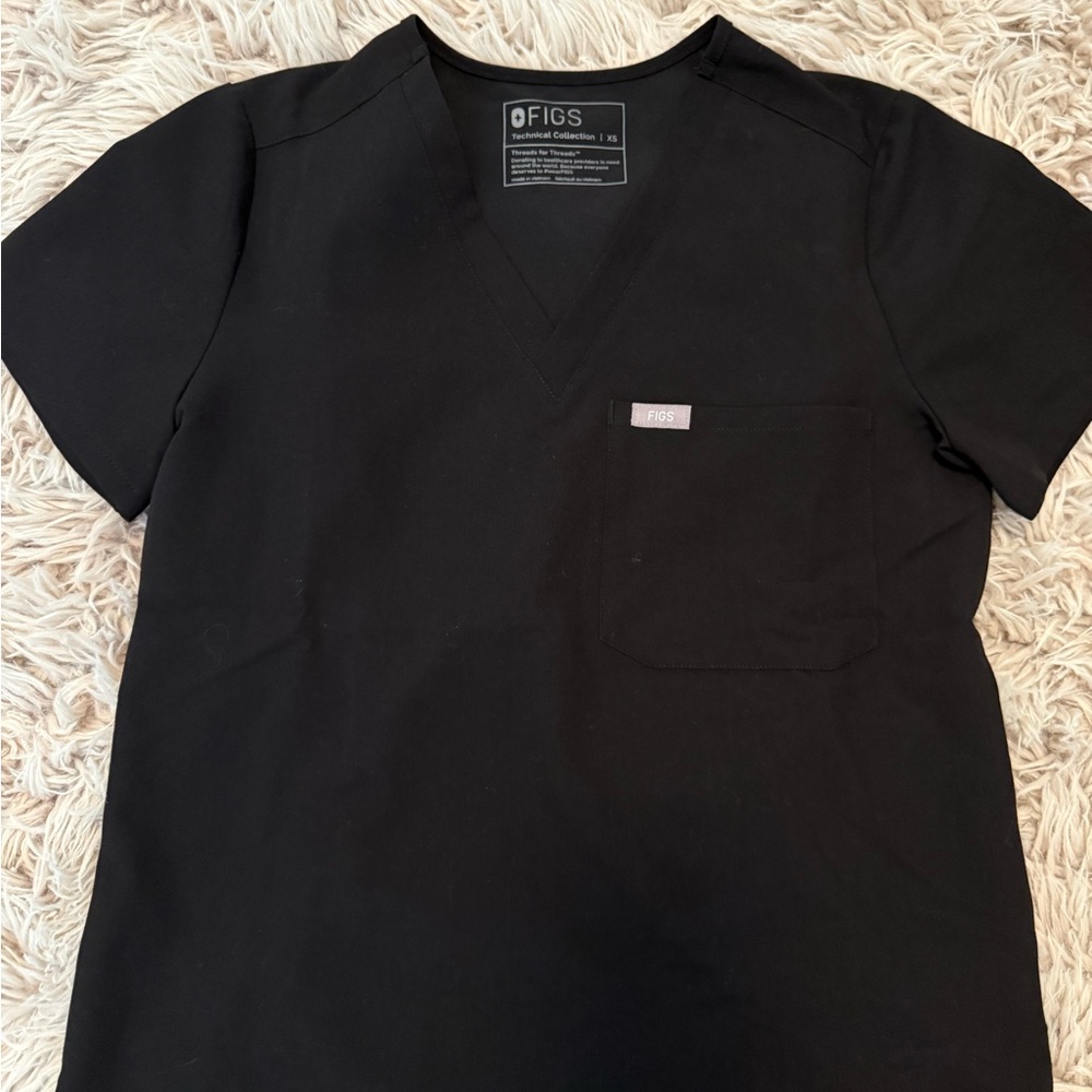Figs Black Catalina Top